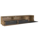 Ver imagem 2 de Rack Tv 75 Pol 200cm com Led 1 Porta Sira Mel/grafite A05 - Mpozenato