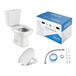 Kit Combo Icasa Sabatini com Caixa Acoplada Branca - 1