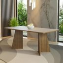 Ver imagem 4 de Mesa de Jantar Retangular com Tampo de Madeira Rustic-crema 5388 Madesa Rustic-crema
