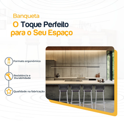 Kit 4 Banquetas Alta Banco para Balcão Junco Preto Àrea Gourmet Ilha Bancada bares Churrasqueira - 3