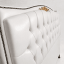 Ver imagem 3 de Cabeceira Cama Casal King Greta 195cm Estofada Corino Modena Design Clássico