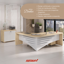 Ver imagem 7 de Mesa Tamburato Diretor Ii Ld - Carvalho/branco 6209