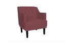 Ver imagem 2 de Kit 2 Poltronas Decorativa Alice Suede Marsala Pés Madeira Mz Decor