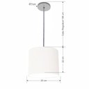 Ver imagem 2 de Lustre Luminária Pendente Vivare Free Lux Pe-4105cz Cúpula em Tecido 20x22cm
