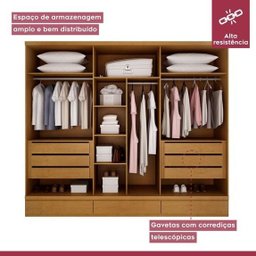 Roupeiro 6 Portas 100%mdf Urbano Josandro Damasco Texturizado - 3