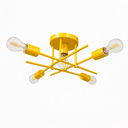 Ver imagem 1 de Plafon Central Aluminio Teto e27 5 Luzes Lumini Lab - Amarelo Brilhante
