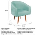 Ver imagem 3 de Poltrona Decorativa Sala de Estar Recepção Luiza Pés Palito Suede - Doce Sonho Móveis POLTRONAS POLT