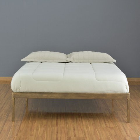 Cama de Ferro Estrado Casal - Pátina Envelhecido