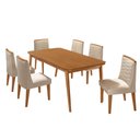 Ver imagem 2 de Mesa de Jantar Copper 180cm Tampo Mdf com 6 Cadeiras Eloise Moderna Mobília