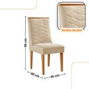 Ver imagem 3 de Mesa de Jantar Copper 180cm Tampo Mdf com 6 Cadeiras Eloise Moderna Mobília