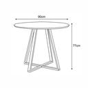 Ver imagem 2 de Mesa de Jantar Redonda Branca Moderna Laís Tampo Mdf Base de Ferro 90cm