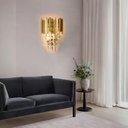 Ver imagem 2 de Arandela Sindora Dcb00461 Metal Dourado/ Cristal Transparente Φ30x22cm E14x2