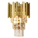 Ver imagem 1 de Arandela Sindora Dcb00461 Metal Dourado/ Cristal Transparente Φ30x22cm E14x2