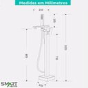 Ver imagem 7 de Misturador Monocomando de Piso para Banheira Smart Norte Cromado