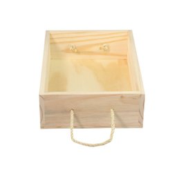 Bandeja Cesta Caixa Quadrada com Alça de Sisal - Café da Manhã Dia das Mães 25x9x35 - 4