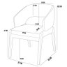 Kit 02 Cadeiras de Jantar e Estar Living Estofada Lince Nature L02 Bouclê Oliva - Lyam Decor - 4