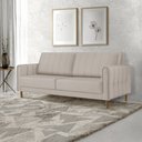 Ver imagem 5 de Sofá Living Biagio Pés Madeira 2,40m - Fortbello Estofados:bege