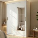 Ver imagem 1 de Guarda-Roupa 2 Portas com Espelho Araçá CabeCasa MadeiraOriginals Branco