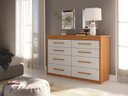Ver imagem 1 de Cômoda Elegance 8 Gavetas Freijó Off White Organizador de Roupas para Quarto