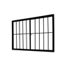 Vitrô 2 Folhas de Correr Aluminio Preto com Grade 1,00x1,00 - 2