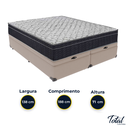 Ver imagem 3 de Cama Box Baú Bipartido Casal Bege e Colchão Airtech 150 D45 Ortobom