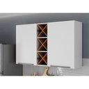 Ver imagem 3 de Armário Aéreo 120 Cm Favorita 2 Portas Branco Lacca - Zanzini