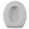 Assento Vaso Sanitário Tampa Oval Soft Branco + Escova Sanitária Base Redonda - 5