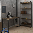 Ver imagem 2 de Kit Mesa Escrivaninha Industrial C/ Estante C/ 05 Platereiras P/ Escritório AJL AJL STORE KIT INDUST