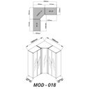 Ver imagem 4 de Guarda-Roupa Modulado Reflecta 5 Portas 240cm x 180,6cm Mod 018 100% MDF Innova Bege/Off White