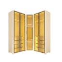 Ver imagem 3 de Guarda-Roupa Modulado Reflecta 5 Portas 240cm x 180,6cm Mod 018 100% MDF Innova Bege/Off White