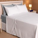 Ver imagem 3 de Jogo de Lençol Casal Padrão Linea Percal 200 Fios 4 Peças - Cinza