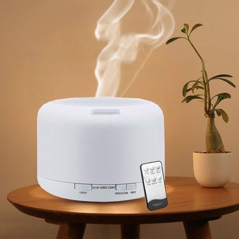 Aromatizador Umidificador Difusor Eletrônico Ambiente Desing Minimalista Luz de Led Rgb 500ml