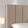 Kit Mesas Cabeceira Branco Prateleira Nicho Decorativo Painel Suspenso Cama Casal Bege Suede - Rpm - 6