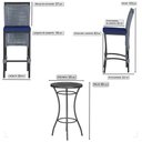 Ver imagem 2 de Mesa Bistro e 4 Banquetas Roma Preta Corda Náutica 10 Trama Original