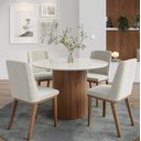 Ver imagem 1 de Mesa de Jantar Redonda 115cm Kalina Apartamento 4 Lugares Cozinha