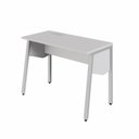 Ver imagem 1 de Plataforma de Trabalho Individual 120cm Industrial Tampo Chanfrado com Caixa de Tomadas Executive Cinza