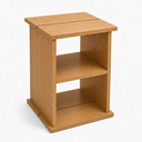 Ver imagem 3 de Mesa Revisteiro de Chão Sala Consultório e Recepção MDF (Freijó)