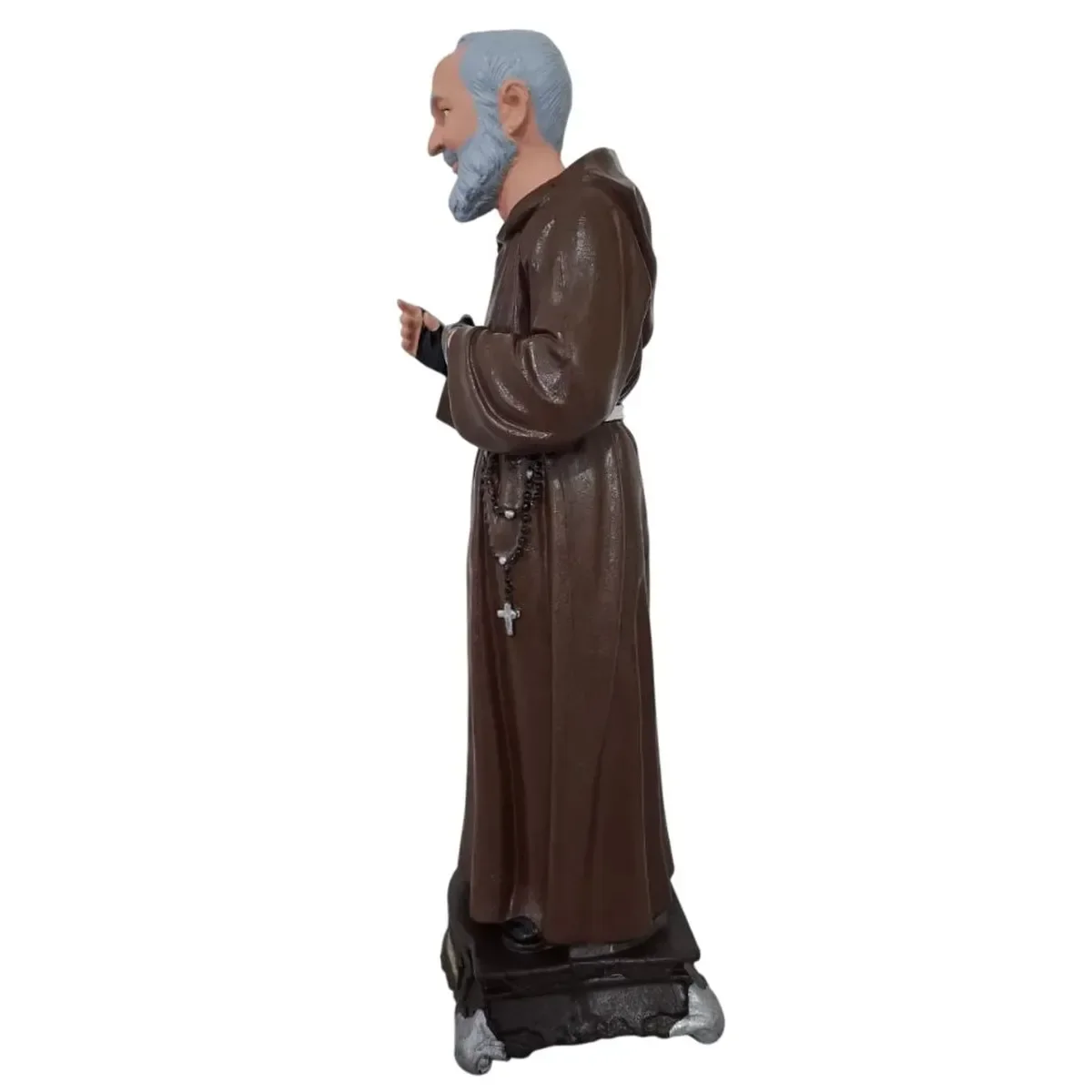 Ver imagem 4 de Imagem de São Padre Pio de Borracha Inquebrável - 38 cm