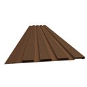 Ver imagem 1 de Painel Ripado Pvc Relevo Mogno 25cm X 2,70m Régua