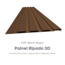 Ver imagem 2 de Painel Ripado Pvc Relevo Mogno 25cm X 2,70m Régua