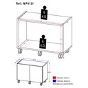 Ver imagem 3 de Mesa de Cabeceira com Rodízios 2 Portas Multimóveis Mp4131 Branca