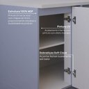Ver imagem 7 de Balcão Canto Reto 1 Porta com Tampo Marselha CabeCasa MadeiraOriginals Azul/Sereno