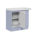 Ver imagem 5 de Balcão Canto Reto 1 Porta com Tampo Marselha CabeCasa MadeiraOriginals Azul/Sereno