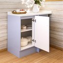 Ver imagem 2 de Balcão Canto Reto 1 Porta com Tampo Marselha Cabecasa Madeiraoriginals