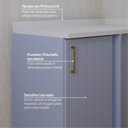 Ver mais imagens de Balcão Canto Reto 1 Porta com Tampo Marselha CabeCasa MadeiraOriginals Azul/Sereno