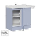 Ver imagem 4 de Balcão Canto Reto 1 Porta com Tampo Marselha CabeCasa MadeiraOriginals Azul/Sereno