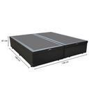 Ver imagem 3 de Cama Box Baú Casal 138 Bipartido Tecido Sintético Preto com Colchão Espuma D20 - Tampo Preto Bello B