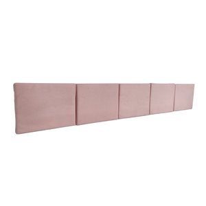 Cabeceira Painel para Cama Box Casal Queen Tecido Veludo - Rosa