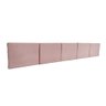 Cabeceira Painel para Cama Box Casal Queen Tecido Veludo - Rosa - 1