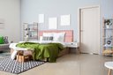 Ver imagem 3 de Cabeceira Painel para Cama Box Casal Queen Tecido Veludo - Rosa
